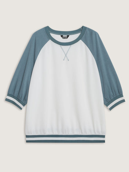 Supersoft Color Contrast Round Neck Sweatshirt