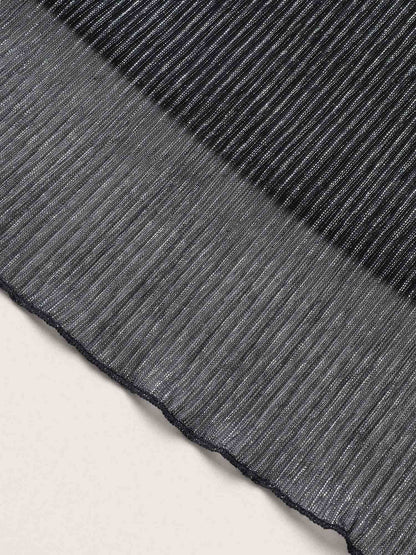 Glitter Mesh Patchwork Texture Pocket Skirt