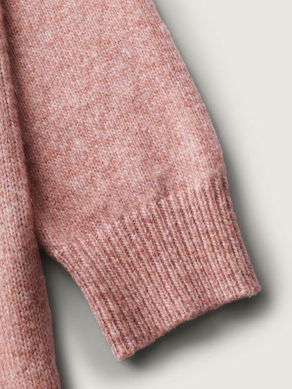 Heather Ribbed Hem Solid Pullover