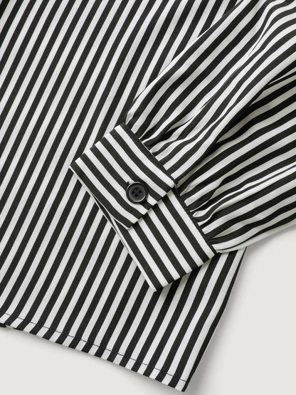 Striped Bow-Tie Button-Down Shirt