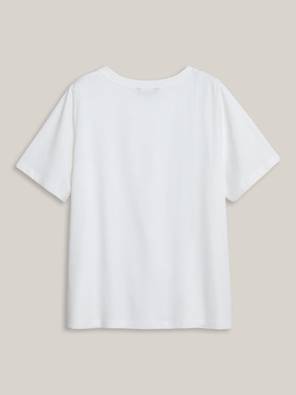 Little Birdie Print Round Neck T-Shirt