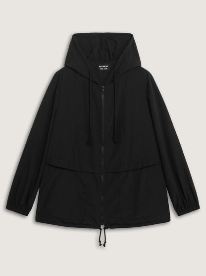 Water-Resistant Hooded Lined Zipper Jacket