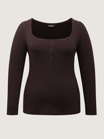Supersoft Bodycon Fit Half-Placket T-Shirt