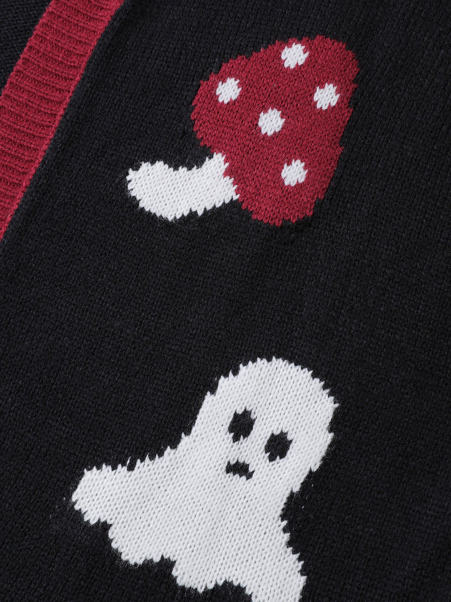 Happy Ghost Curvy Hem Open-Front Cardigan