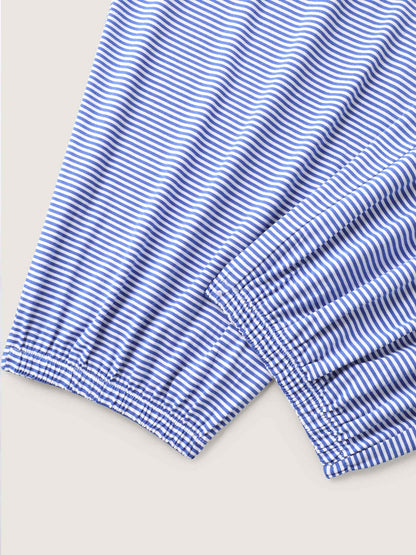Stripe Print Stretchy Hem Cami Jumpsuit