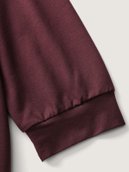 Half Floral Applique Embroidery Sweatshirt
