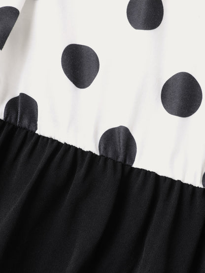 Polka Dots One-Shoulder Tied Jumpsuit
