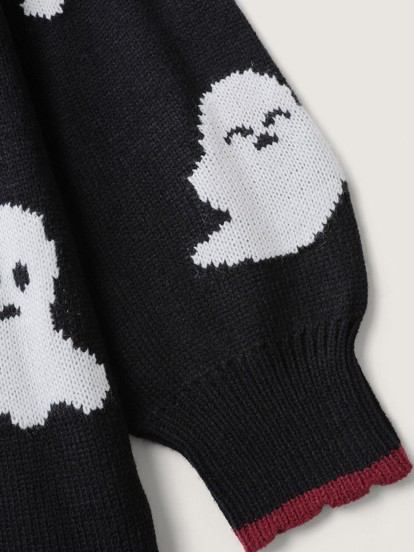 Happy Ghost Curvy Hem Open-Front Cardigan