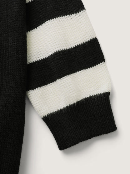 Hey Ghost Raglan Stripe Sleeve Pullover