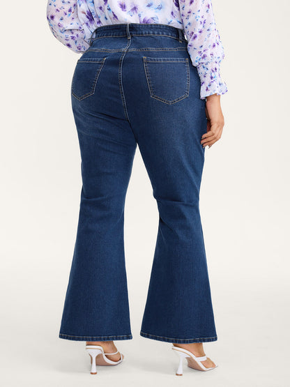 Stretchy Mid-Rise Bootcut Jeans