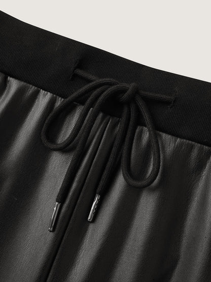 Super Stretchy Drawstring Metallic Look Pants