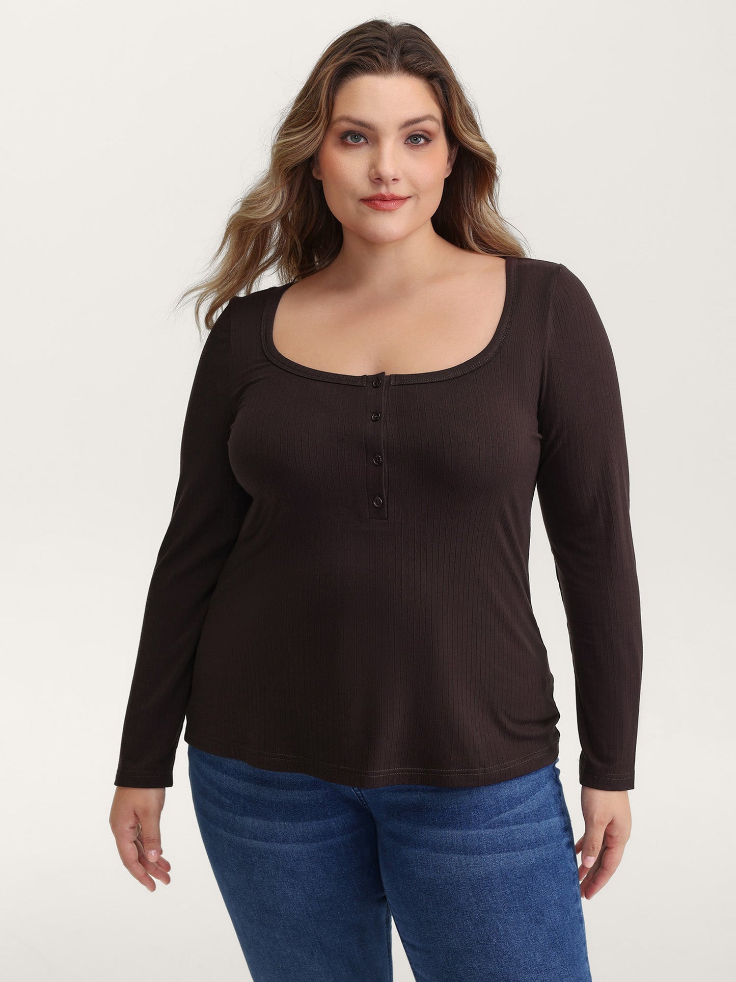 Supersoft Bodycon Fit Half-Placket T-Shirt