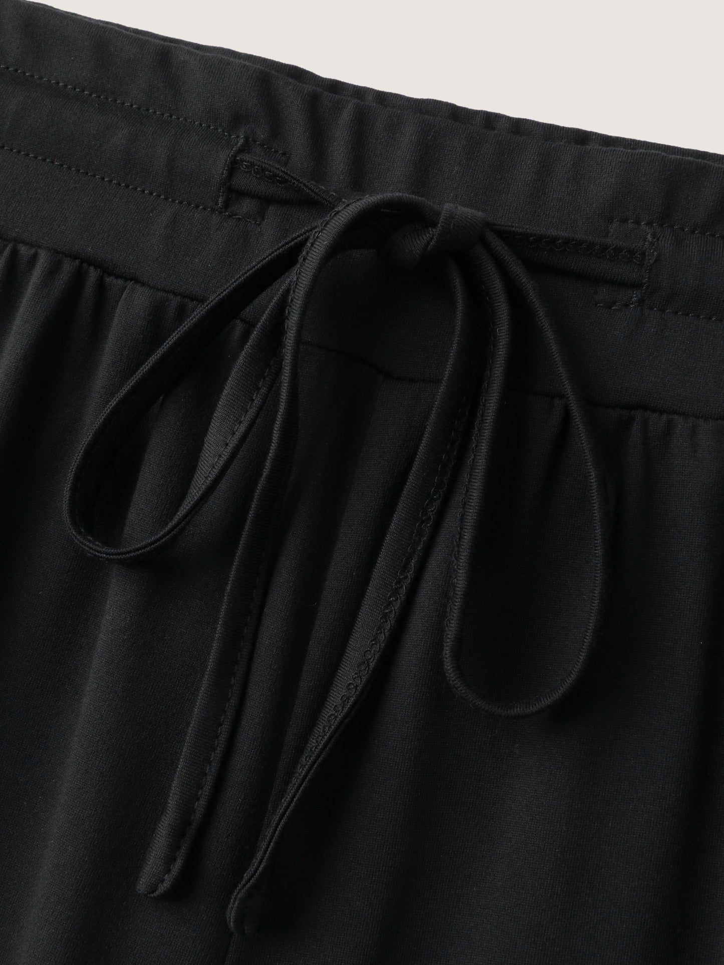 Wide Waistband Drawstring Flared Pants
