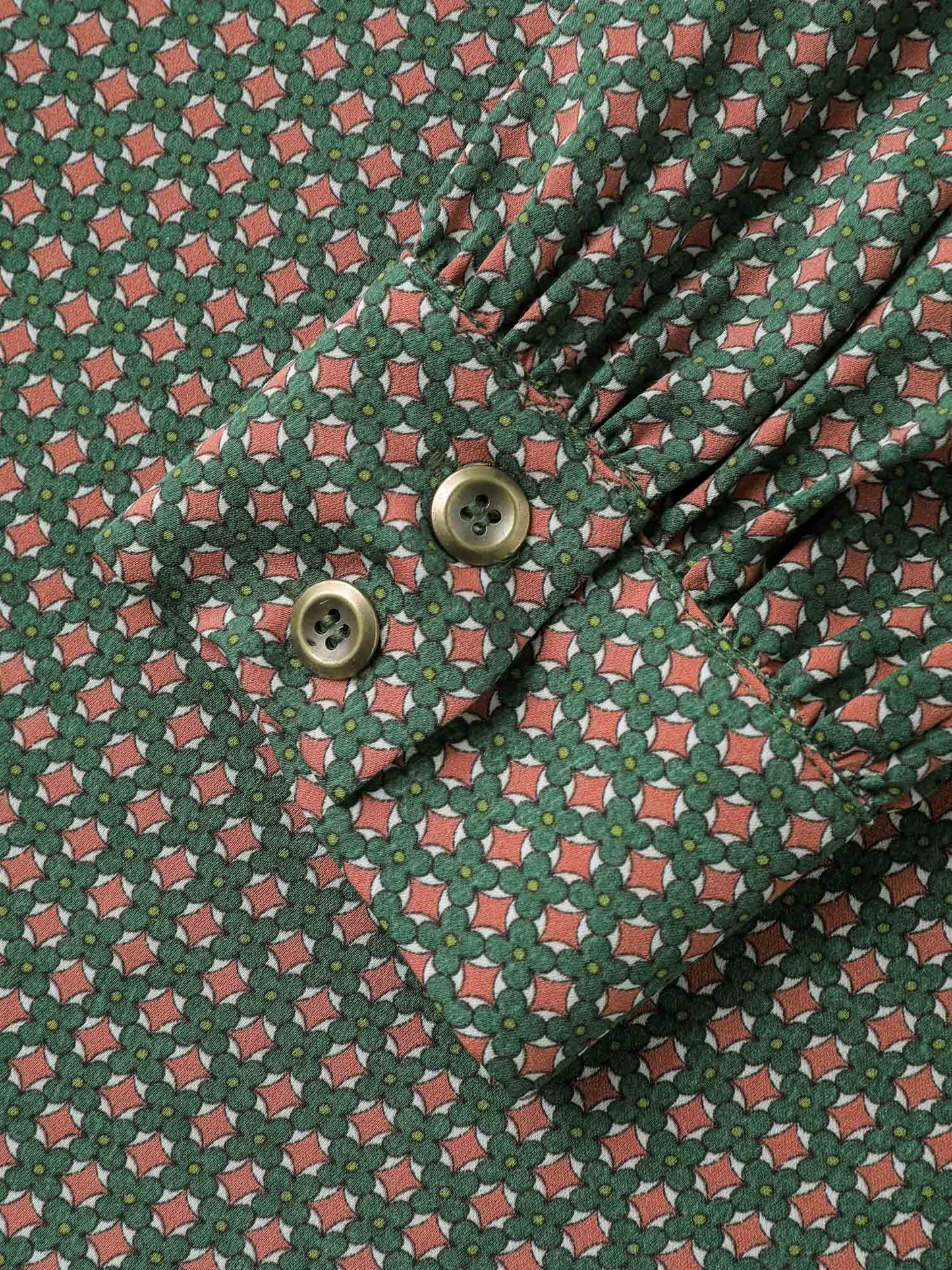 Geometric Print Bow-Tie Neckline Blouse