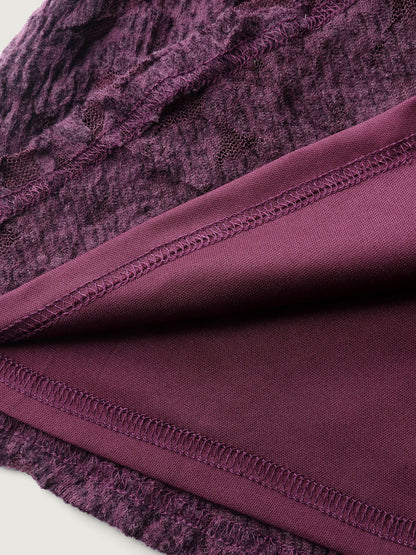 Textured Lined Fit and Flare Knit Top