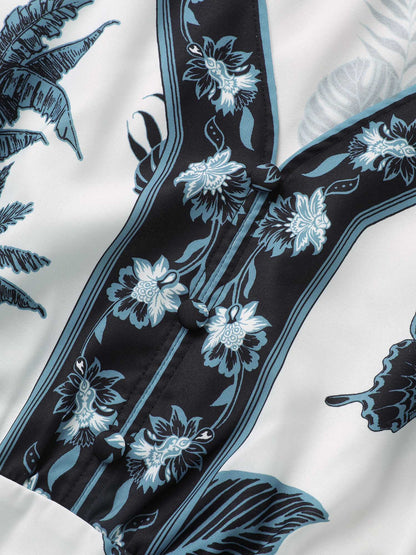 Boho Print Belted Flutters Blouse