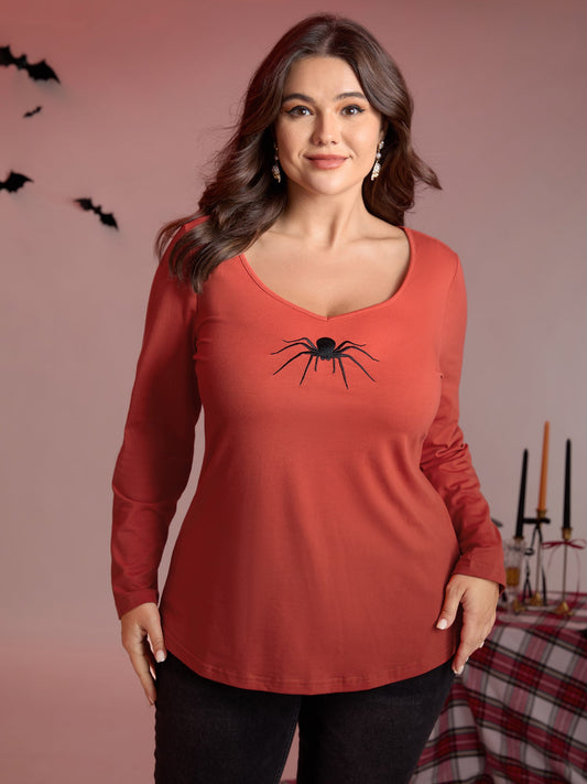 Supersoft Spider Embroidery T-Shirt
