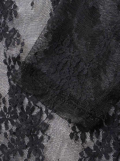 Sheer Soft Lace Slim-Fit T-shirt