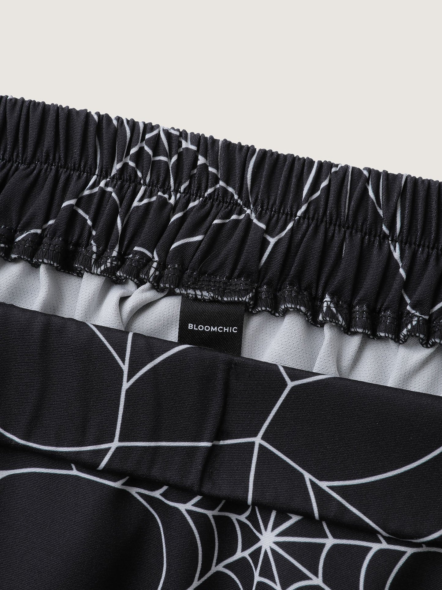 Spiderweb Halloween Print Mini Skirt