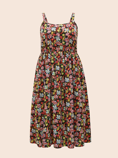 Ditsy Floral Elastic Waist Cami Dress