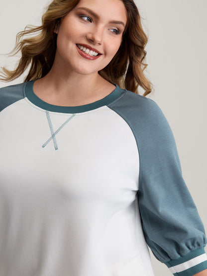Supersoft Color Contrast Round Neck Sweatshirt