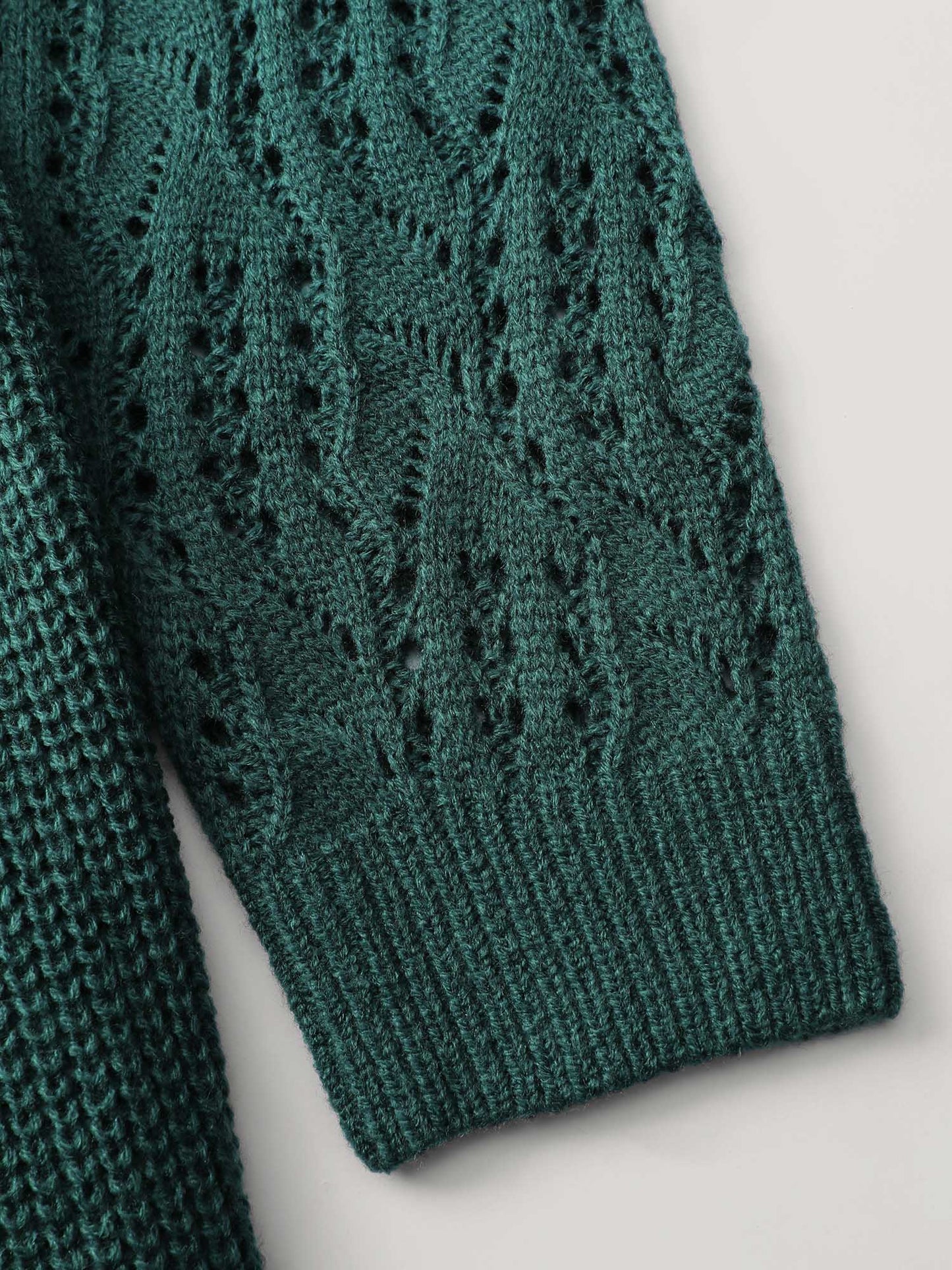 Textured Cut-Out Sleeve Sweater Midi Dress