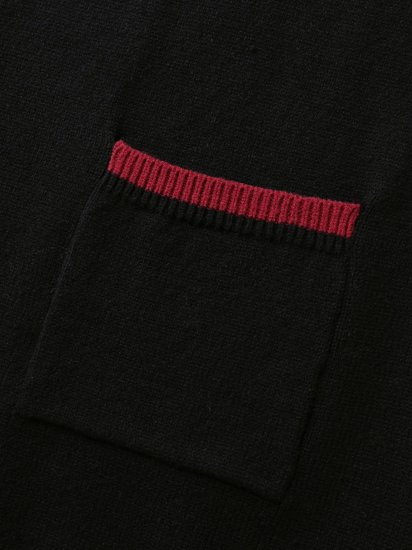 Lobster Jacquard Pockets Color Block Knit Cardigan