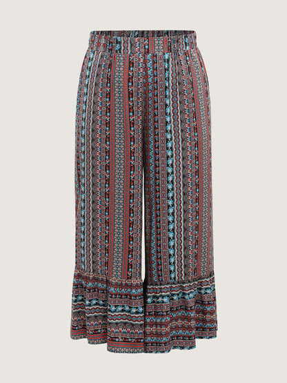 Boho Stripes Stretchy Waist Pants