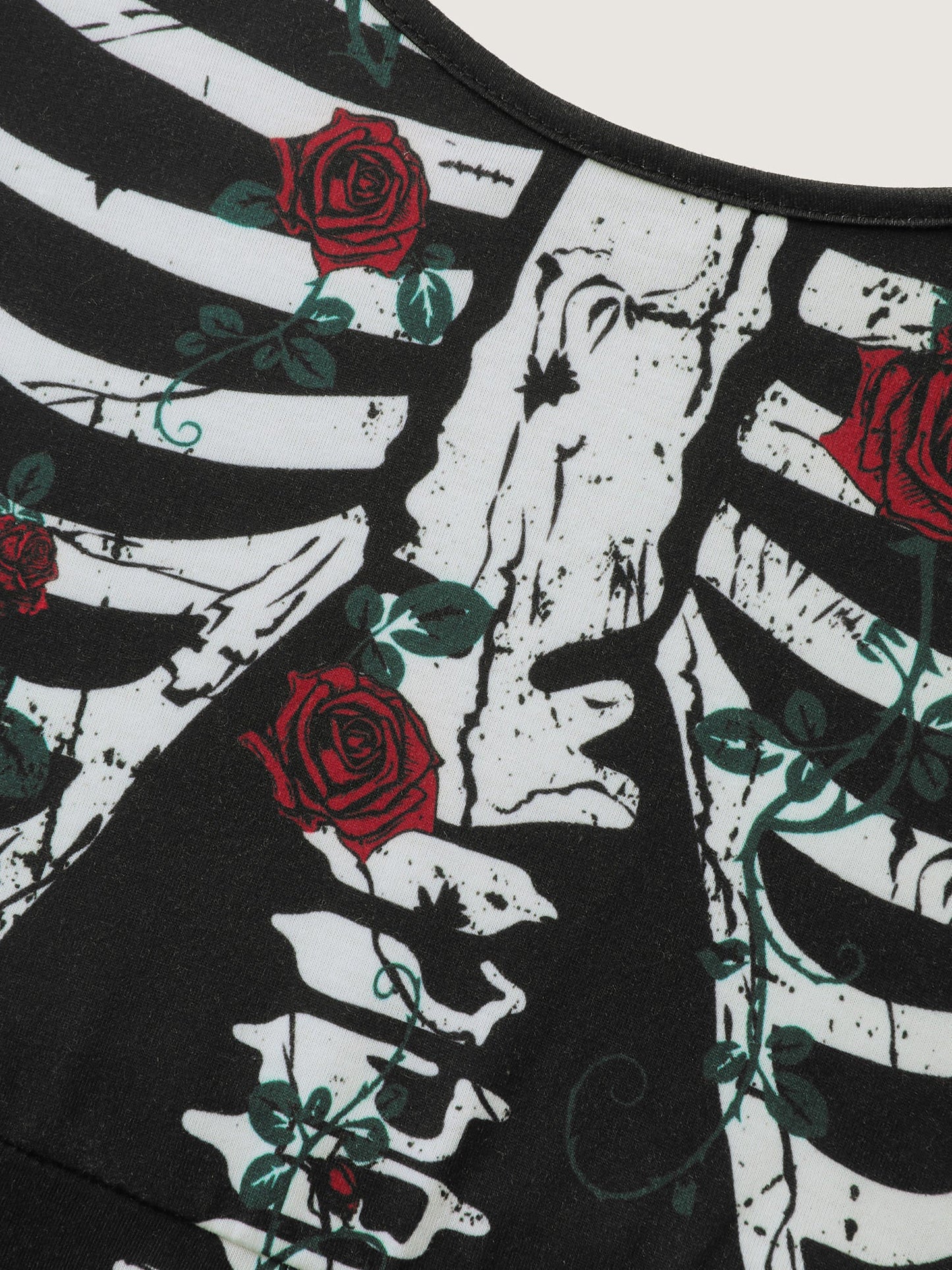 Skeleton Halloween Print Fitted Jumpsuit