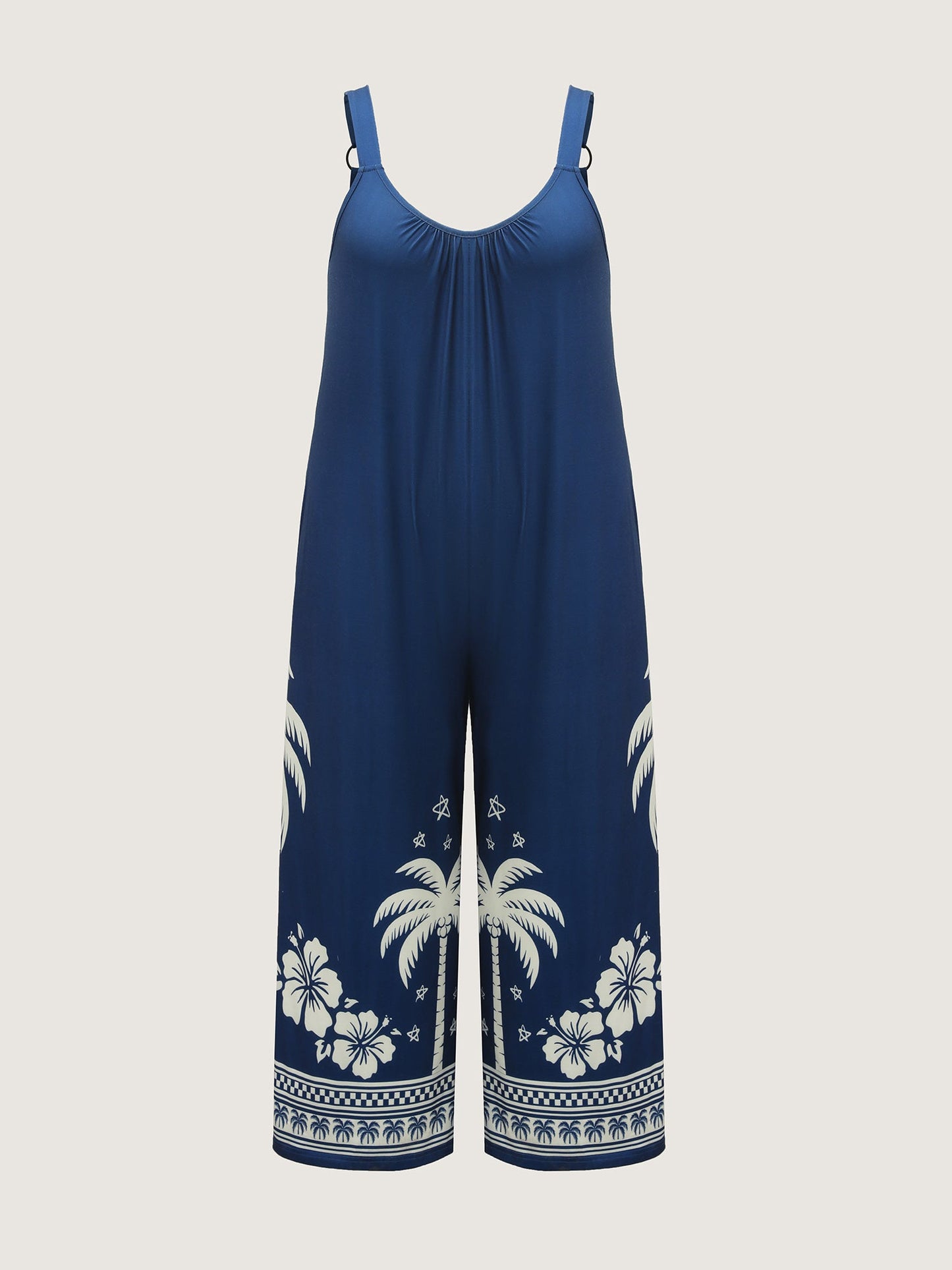 Supersoft Tropical Adjustable Solid Jumpsuit