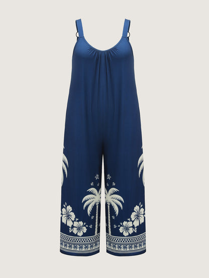 Supersoft Tropical Adjustable Solid Jumpsuit