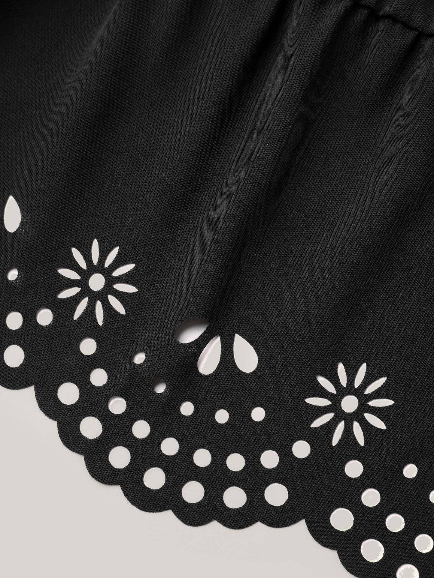 Cut-Out Waist-Defining Ruffled Midi Dress