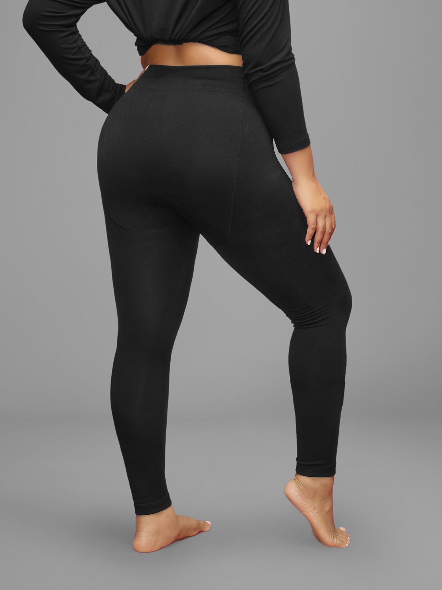 Light Fleece High-Waisted Legging Tights Stocking