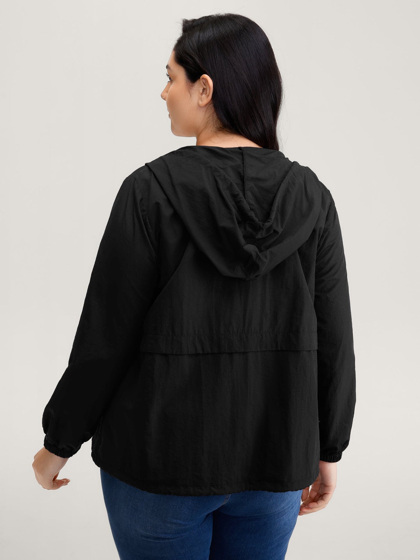 Water-Resistant Hooded Lined Zipper Jacket