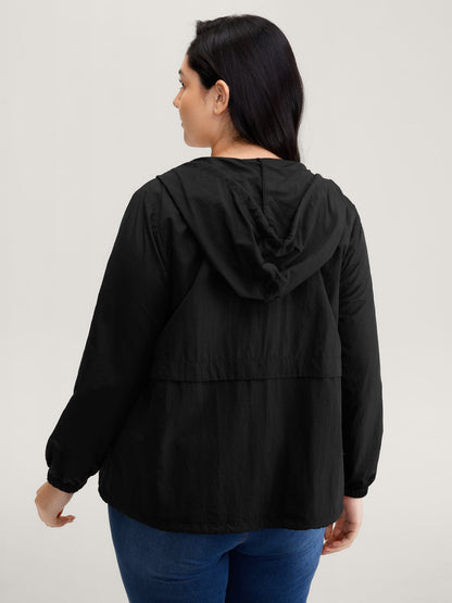 Water-Resistant Hooded Lined Zipper Jacket