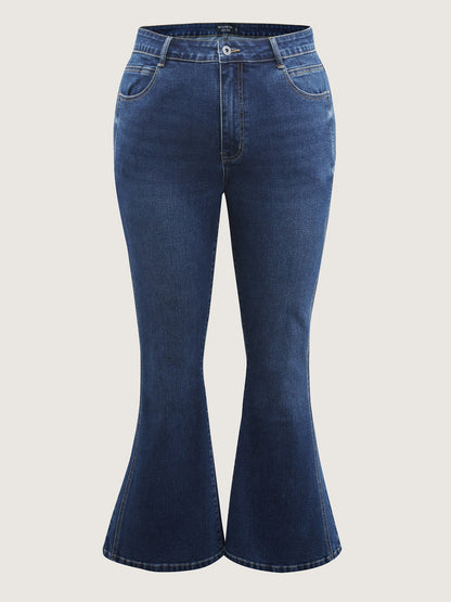 Stretchy Mid-Rise Bootcut Jeans