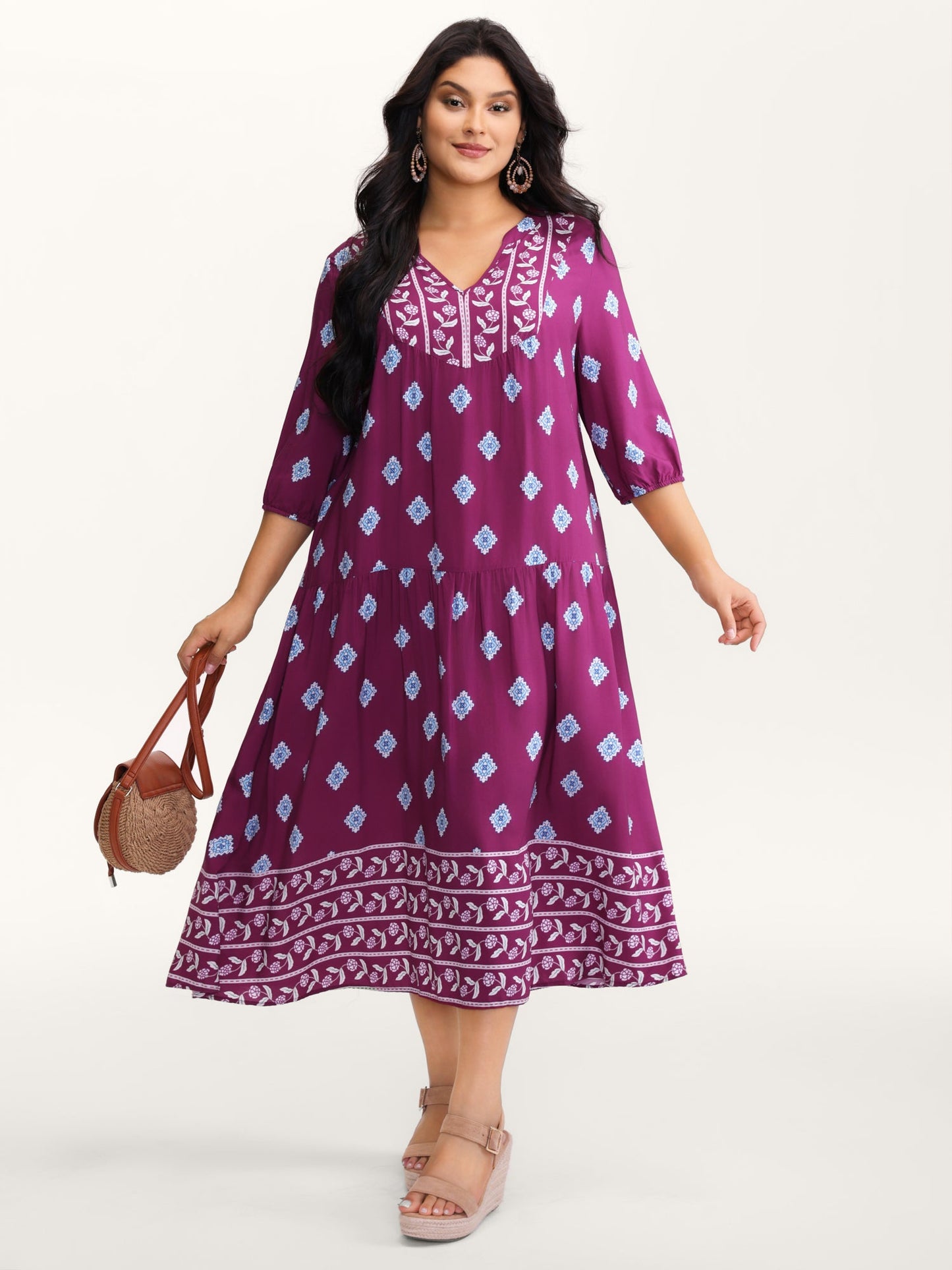 Supersoft Rayon Boho Print Maxi Dress