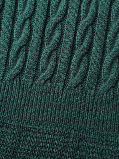 Textured Cut-Out Sleeve Sweater Midi Dress