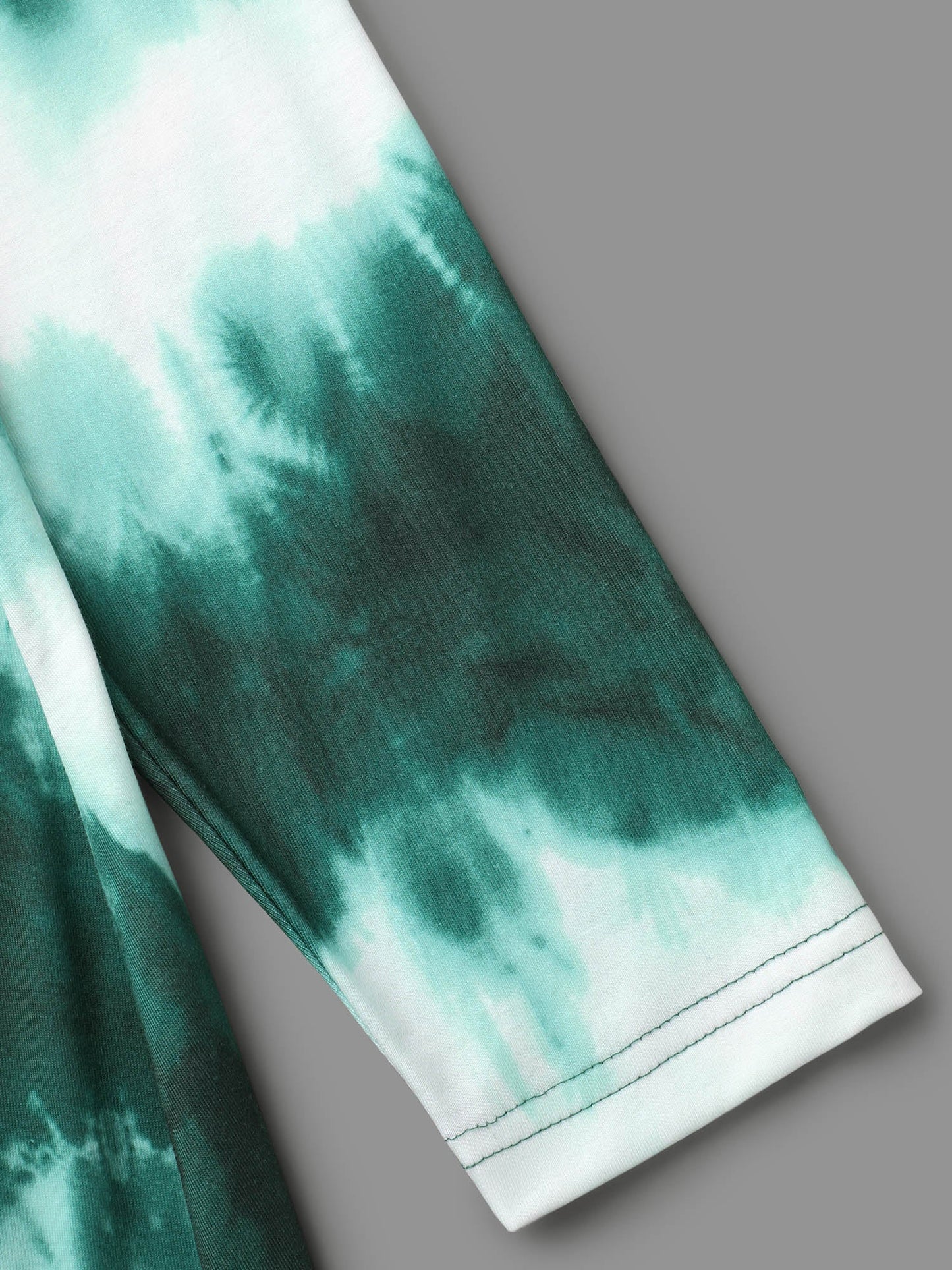 Tie-Dye Round Neck Midi Knit Dress