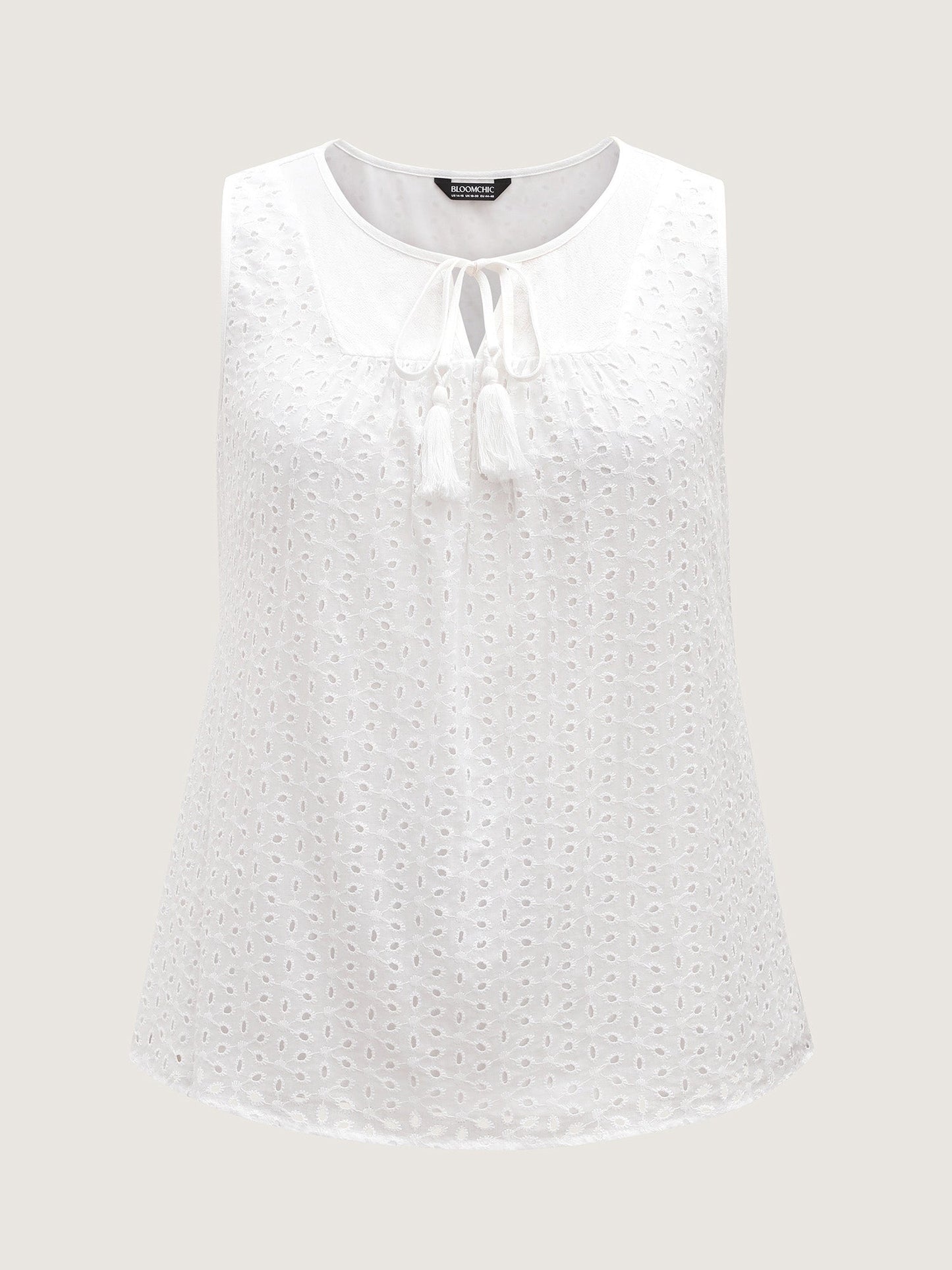 Cotton Eyelet Embroidered Tank Top
