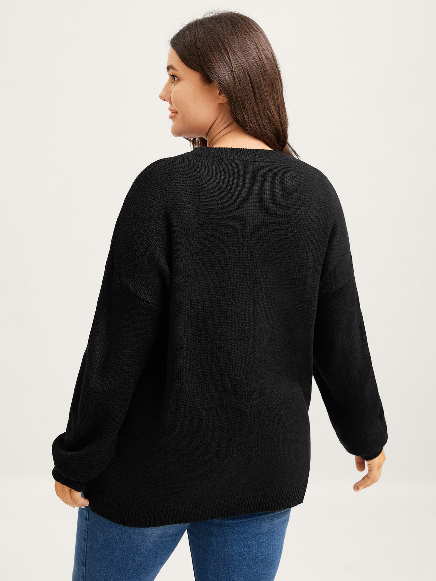 Monochrome Cats Crewneck Pullover