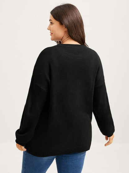Monochrome Cats Crewneck Pullover