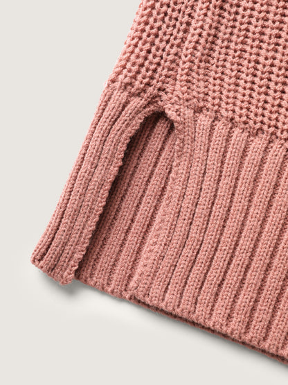 Tissue Textured Hooded Cut-Out Pullover
