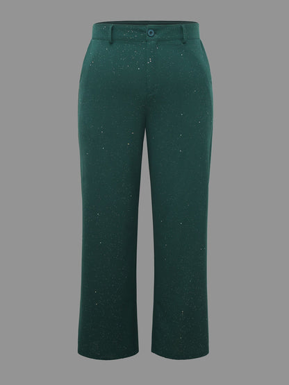 Sparkle Knit Wide-Leg Pants