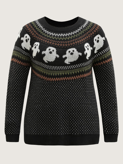 Halloween Fair Isle Jacquard Pullover