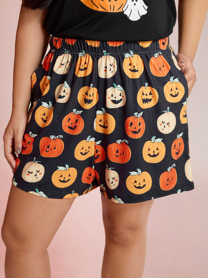 Pumpkin Ghost Contrast Loungewear Set