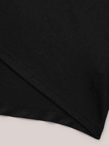 Neck Tie-Up Stretchy Peplum Top