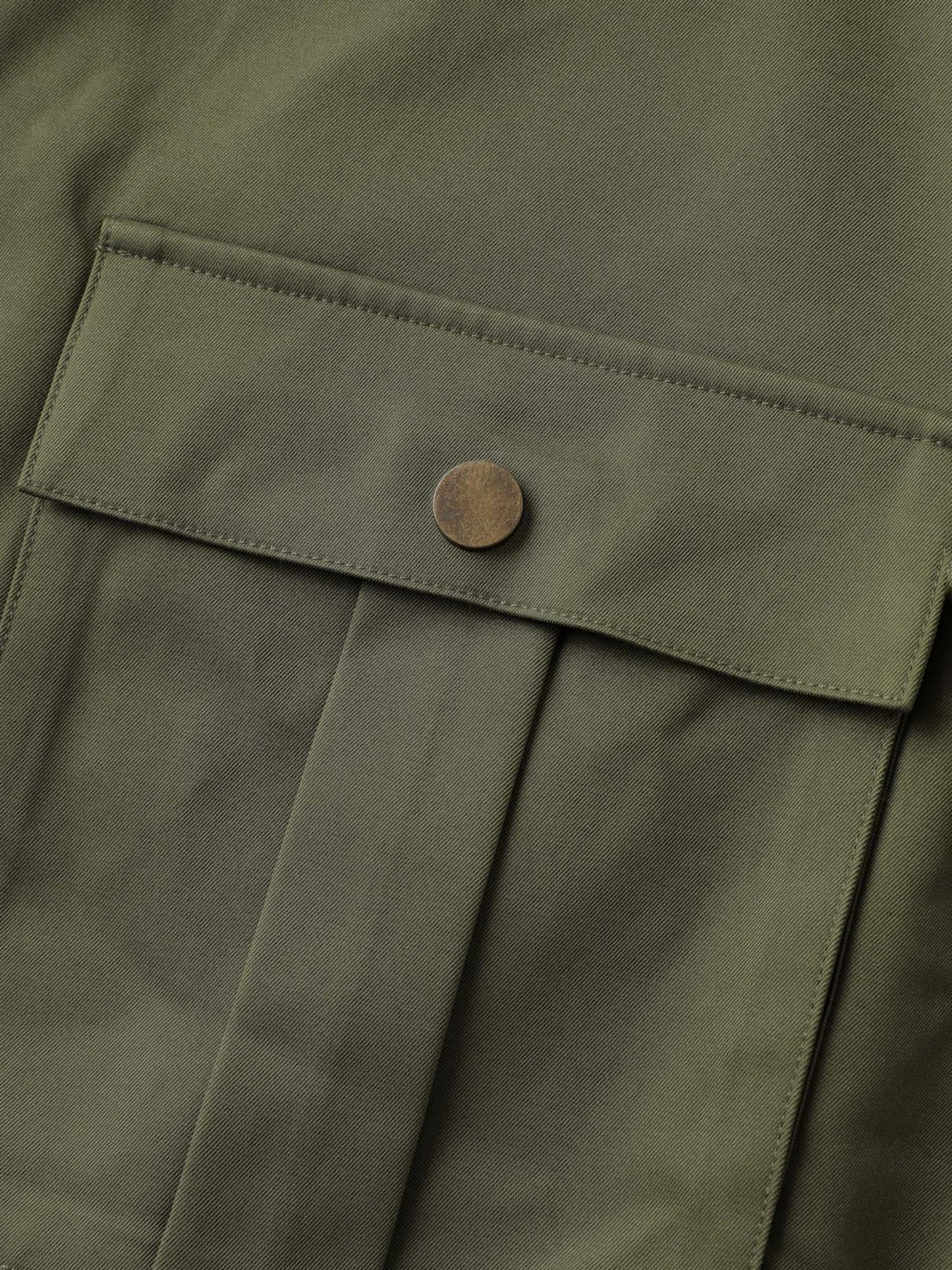 Lined Pockets Shirred Cuffs Zipper Jacket