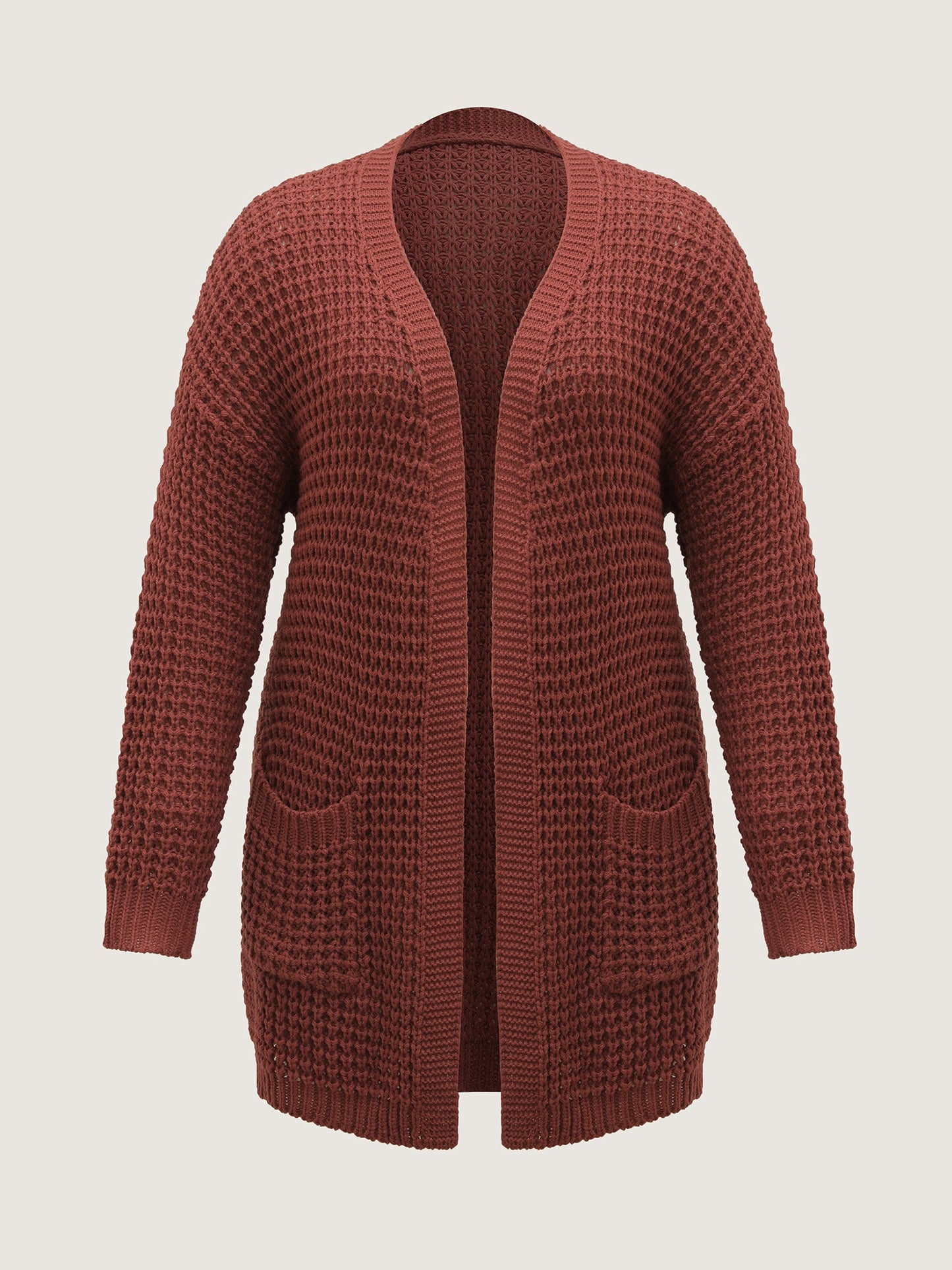 Vintage Textured Pockets Knit Cardigan