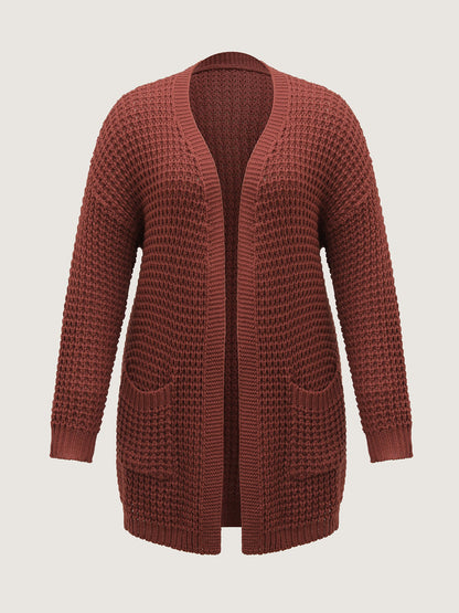 Vintage Textured Pockets Knit Cardigan